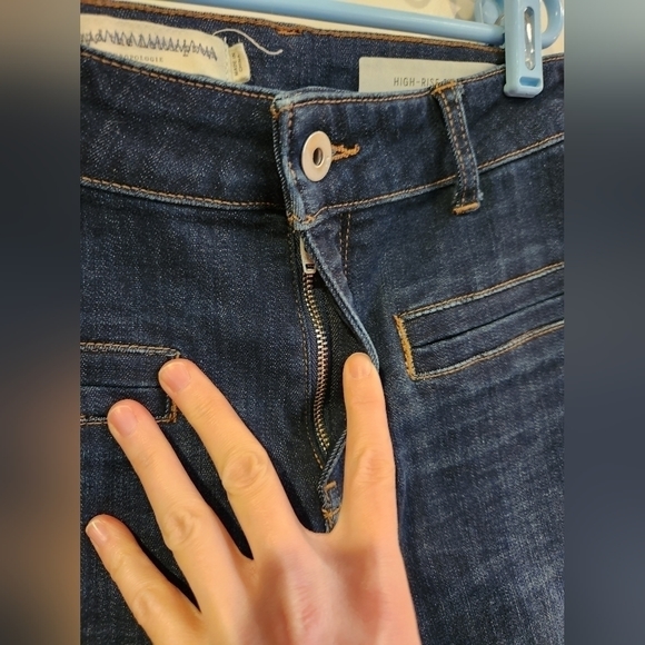 Pilcro by Anthropologie Zipper and Detail Ankle High Rise Skinny Jeans Sz 26 - Picture 5 of 12